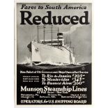 Travel Poster Munson Steamship Lines South America