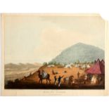 Antique Engraving Mount Tabor Israel