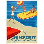 Advertising Poster Semperit Beach Swimsuits Air Mattrass