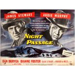 Movie Poster Night Passage Western James Stewart Audie Murphy