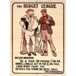 Propaganda Poster Budget League Dreadnoughts Churchill Tobacco