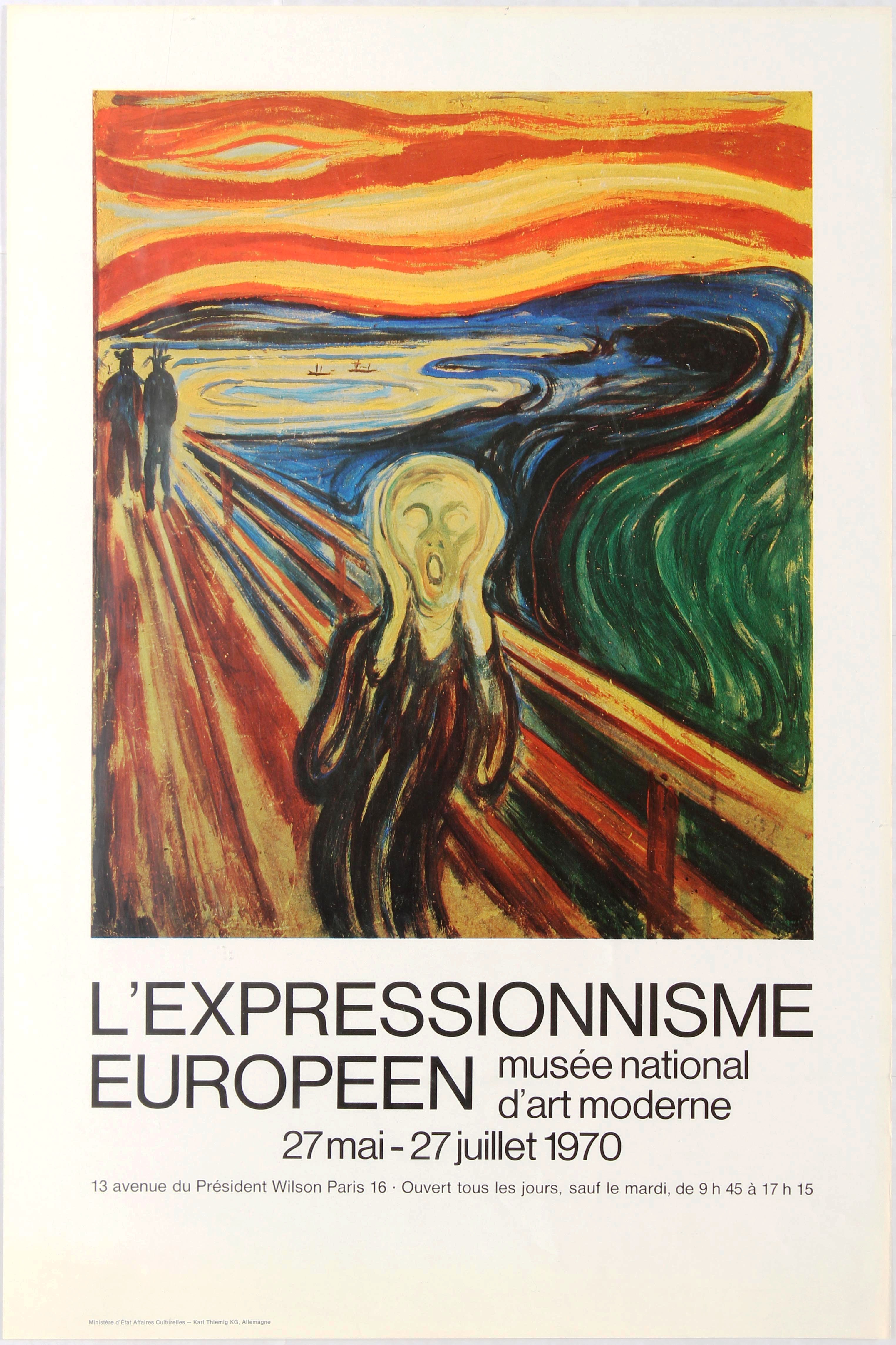 Art Exhibition Poster Expressionism Munch Beckmann Hartung De Smet