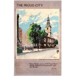 Travel Poster The Proud City London Underground Strand