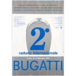 Advertising Poster Bugatti Car Owner Meetup Italy 1989 small
