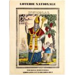 Advertinsing Poster Loterie Nationale 1977 St Nicolas