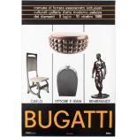 Advertising Poster Bugatti Exhibition Italy Palazzo Dei Diamanti Ferrara