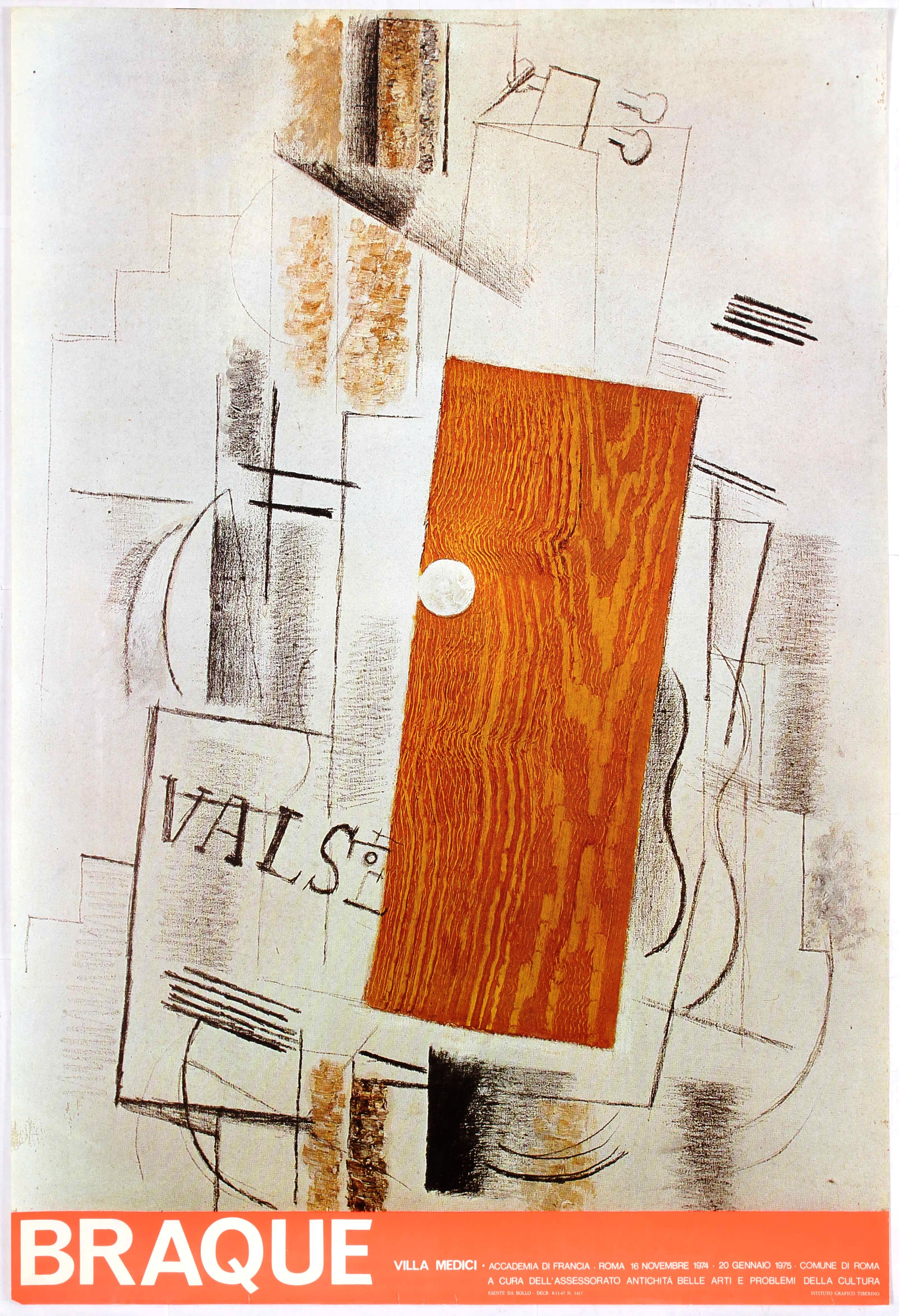 Art Exhibition Poster Braque Picasso Outsidere Curt Stenvert Cheo