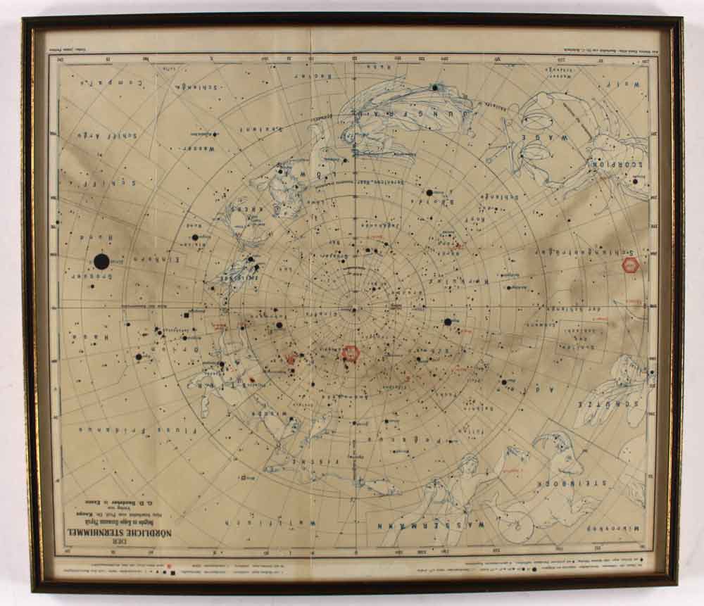 Sammlung von 8 unter Glas gerahmten Darst. von astron. Instrumenten, Sternzeichen, etc. aus - Image 14 of 19