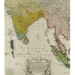 Südostasien. 'Carte des Indes Orientales I. feuille...'. Teilkol. Kupferstichkarte von T.Mayer bei