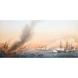 Odessa. Das Bombardement von Odessa am 22. April 1854 durch die englisch-französ. Flotte.