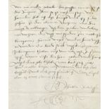 Schertlin von Burtenbach, Sebastian, Landsknechtsführer (1496-1577). Eh. Brief mit Unterschr., Basel
