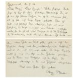 Planck, Max, Physiker, Nobelpreisträger 1918 (1858-1947). Eh. Briefkarte u. eh. Postkarte, dat.