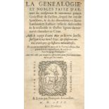 (Desrey,P.). La genealogie, et nobles faitz d'armes du trespeux & renommé prince Goddefroy de