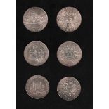 Österreich. Silbermünzen. 10 Silbermünzen zu 2 Schilling, 1 Silbermünze zu 5 Schilling, 8