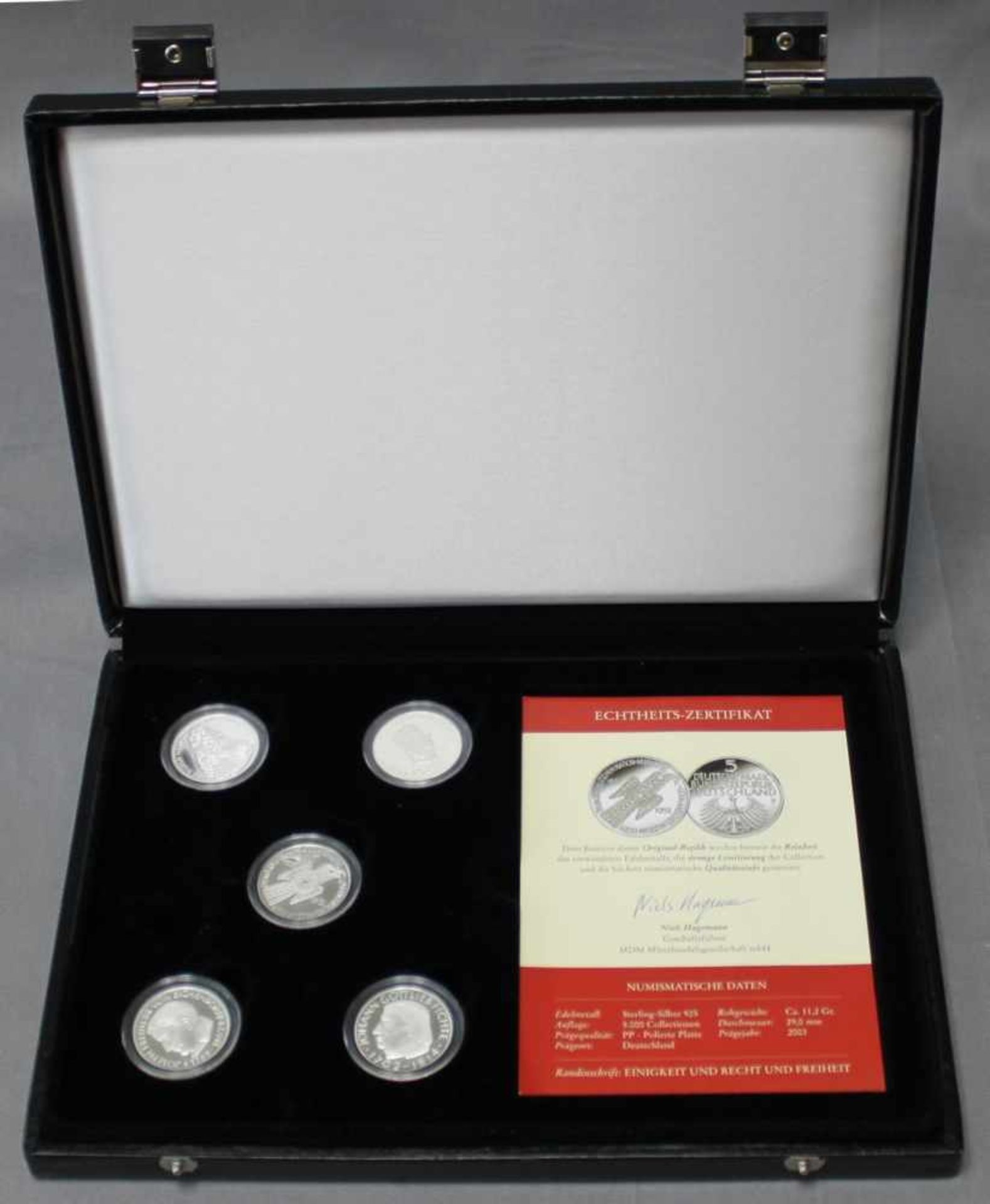 Medaille. Deutschland. 5 Replika aus Sterling - Silber aus dem Jahr 2003 der ersten fünf