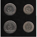 Deutsches Reich. 2 Silbermünzen. 3 und 5 Reichsmark. 10 Jahre Weimarer Verfassung. J und D 1929.