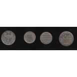 Danzig. 2 Silbermünzen. 1/2 Gulden und 1 Gulden. 1923. Vorderseite: Wert und Wappen bzw. Wert,