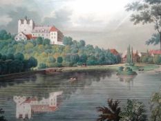 Sachsen-Anhalt.- Reinhardt, (Carl Raphael) (1820 - 1903). Schloss Ballenstedt. Aquarellierte