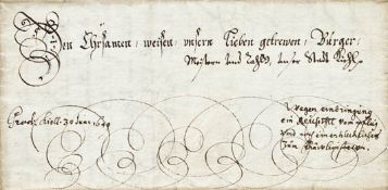 Schleswig-Holstein.- Konvolut von meist handschriftlichen Bekanntmachungen, Verfügungen und