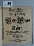 Sachsen-Anhalt.- Hoffmann, F. (d.J.). Kurtze doch gründliche Beschreibung des Saltz-Wercks in Halle.