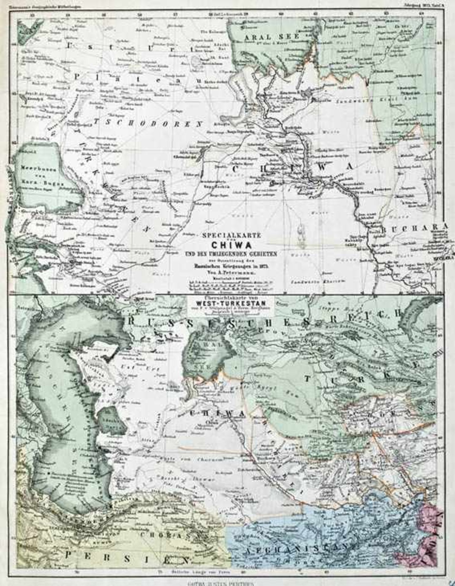 Petermann, A. Mittheilungen aus Justus Perthes' geographischer Anstalt über wichtige neue