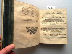 Recht.- Sammelband mit 23 juristischen Dissertationen an der Universität Wittenberg, 1740-1744. Über