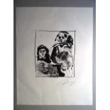 Hrdlicka, Alfred (Wien 1929 - 2009). Studienblatt. Lithographie von 1985. Signiert. 31 x 26,5 cm.