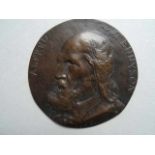 Medaillen.- Legros, Alphonse (Dijon 1837 - 1911 Watford). Bronzemedaille mit Porträt von Alfred