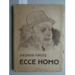 Grosz, Georg. Ecce Homo. Berlin, Malik, 1923. 1 w. Bl., 2 Bll. (Titel u. Inhalt), 1 Bl. Mit 16