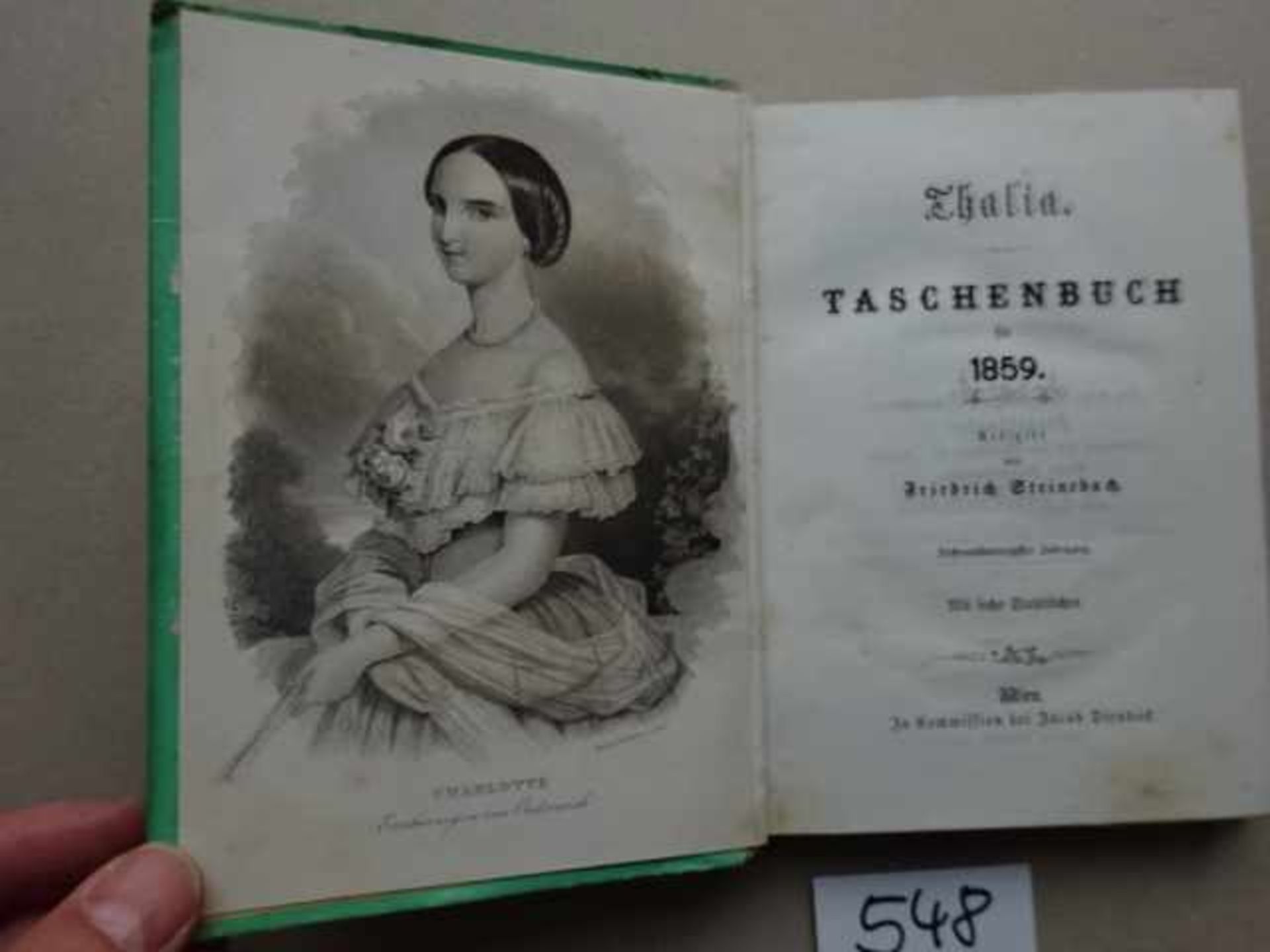 Almanache.- Thalia. Taschenbuch. Jgge. 43-46, zus. 4 Bde. d. Reihe. Wien, Dirnböck, 1856-59. Mit 4 - Bild 2 aus 4
