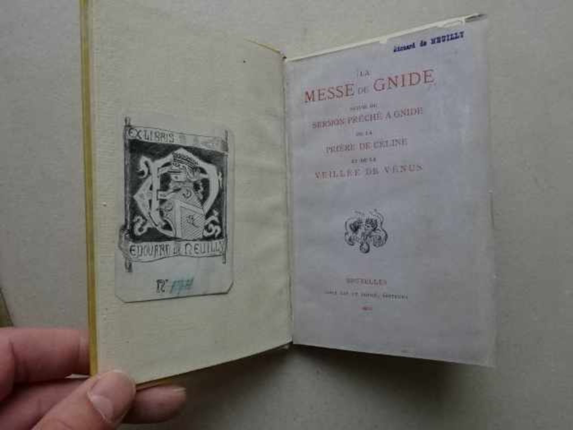 Baume, G. de la. La Messe de Gnide. Suivie du Sermon Préché a Gnide de la Prière a Céline et de la - Bild 2 aus 3