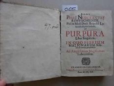 Neucrantz, P. De Purpura Liber Singularis, in quo febrium malignarum natura & curatio proponitur.