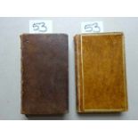Buchattrappen, Zwei. Lederbände des 18. Jahrhunderts mit Rückenvergoldung (etw. berieben). Buchblock