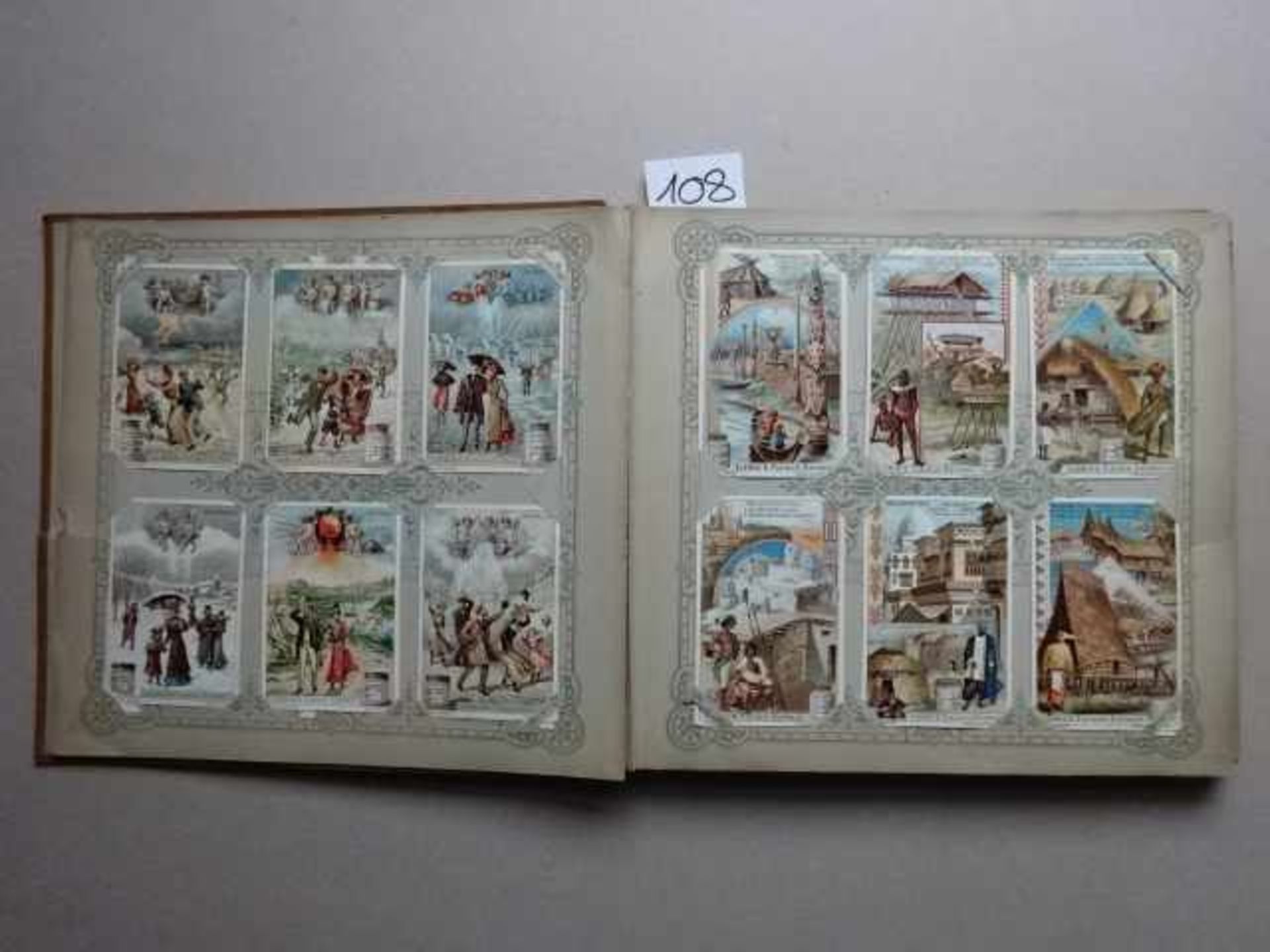 Liebig-Bilder.- Album mit 359 chromolithographischen Sammelbildern auf 30 Bll. Um 1900-1910. Qu.-4°. - Bild 2 aus 3