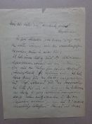 Hauptmann.- Moissi, Alexander (Schauspieler; Triest 1879 - 1935 Wien). Eigenhändiger Brief mit