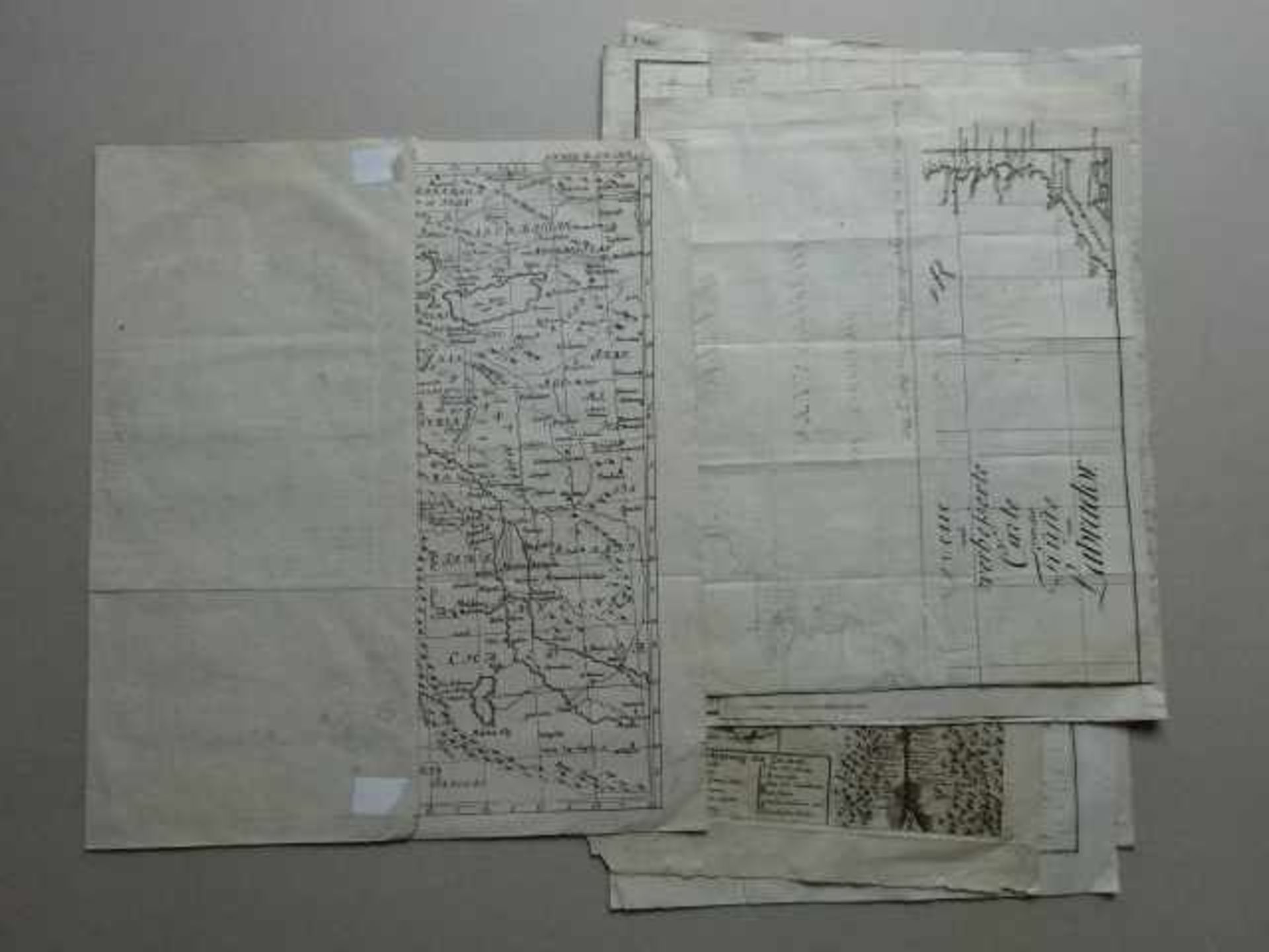 Konvolut von 9 (davon 2 grenzkolor.) Kupferstichkarten. Um 1760-1790. Alle ehemals gefaltet. Je - Bild 4 aus 4