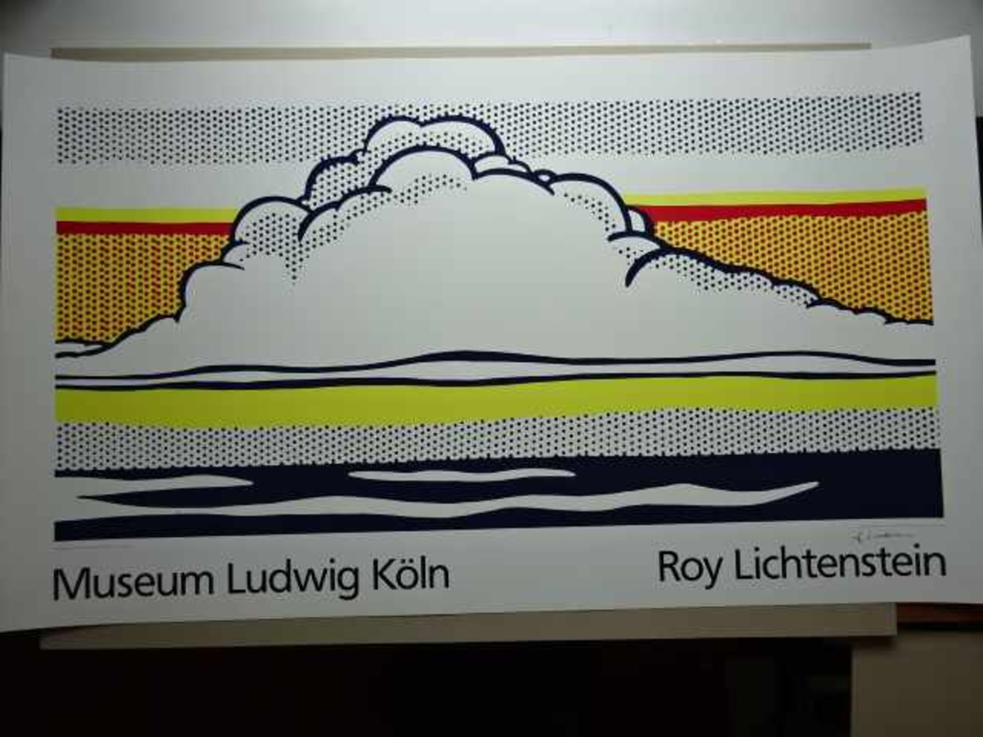 Lichtenstein, Roy. Cloud and sea. Farbsiebdruck. Düsseldorf, Achenbach Art Edition, 1989. - Bild 2 aus 4