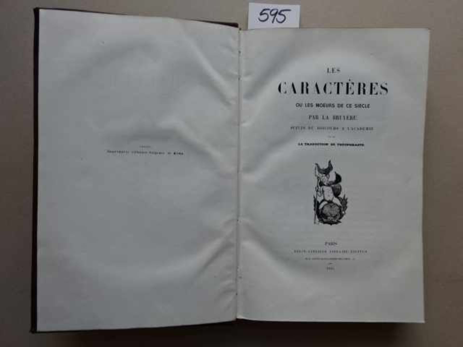 La Bruyère, (J. de). Les caractères ou les moeurs de ce siècle. Suivis du discours a l'académie et - Bild 2 aus 3