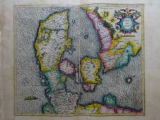 Skandinavien.- Daniae Regnum. Altkolorierte Kupferstichkarte von G. Mercator. Amsterdam, um 1620. 37