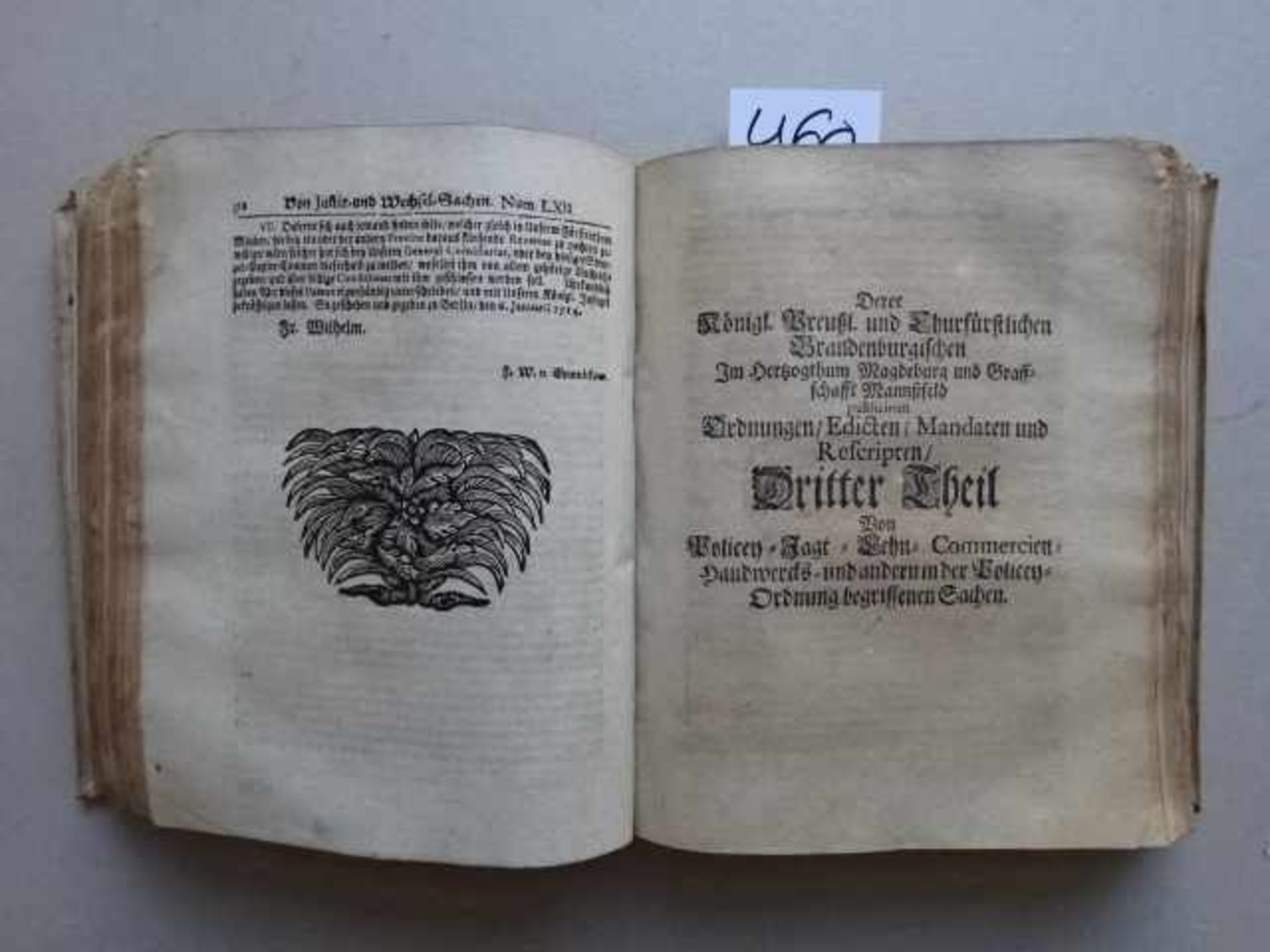 Sachsen-Anhalt.- Mylius, C.O. (Hrsg.). Corpus constitutionum magdeburgicarum novissimarum. Oder - Bild 2 aus 3