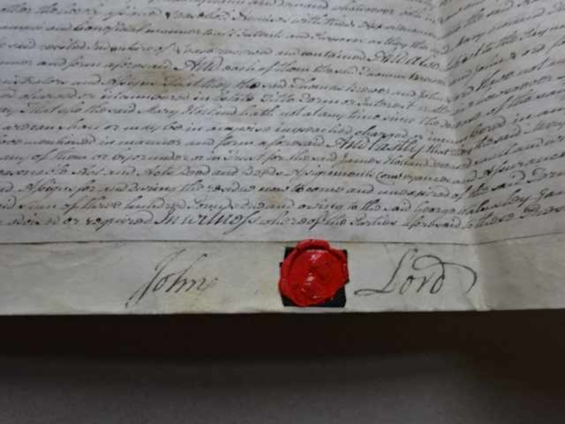 Großbritannien.- Handschriftlicher Vertrag zwischen Mary Holland, Witwe James Holland, und George, - Bild 3 aus 4