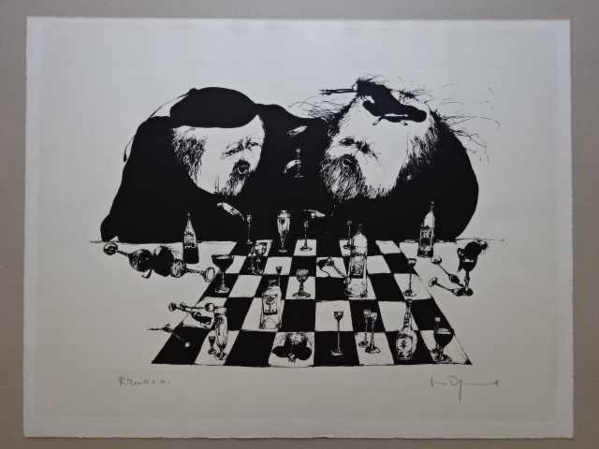 Degenhardt, Gertrude. Remis. Lithographie, um 1975. Signiert, betitelt und bez. 'e.a.' (= Epreuve