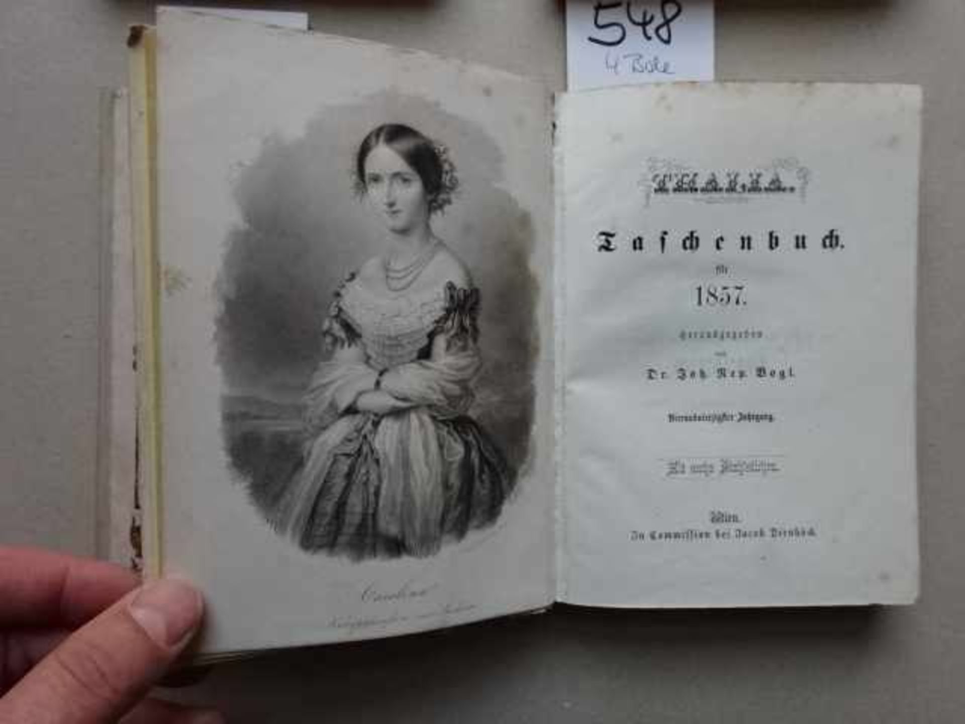 Almanache.- Thalia. Taschenbuch. Jgge. 43-46, zus. 4 Bde. d. Reihe. Wien, Dirnböck, 1856-59. Mit 4 - Bild 3 aus 4