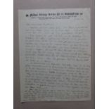 Hauptmann.- Loerke, Oskar (Dichter; Jungen (Wiag) 1884 - 1941 Berlin). Eigenhändiger Brief mit