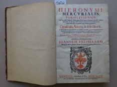 Mercuriale, G. Opuscula Aurea, & selectiora. Venedig, Iuntas u. Baba, 1644. 37 (statt 38) Bll.,