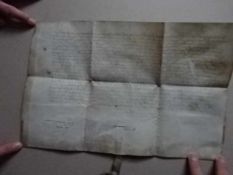 Lehrbrief.- Handschriftliche Urkunde auf Pergament für den Papiermacher Martin Lutter aus Dassel.