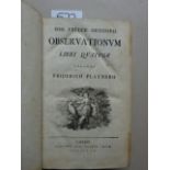 Gronovius, J.F. Observationum libri quatuor curante F. Platnero. 4 Tle. in 1 Bd. Leipzig, Jahn,