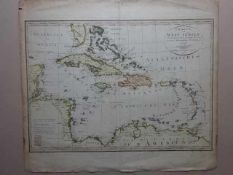 Amerika.- Karibik.- Charte von West Indien. Nach Edwards, De la Rochette, und den neuesten