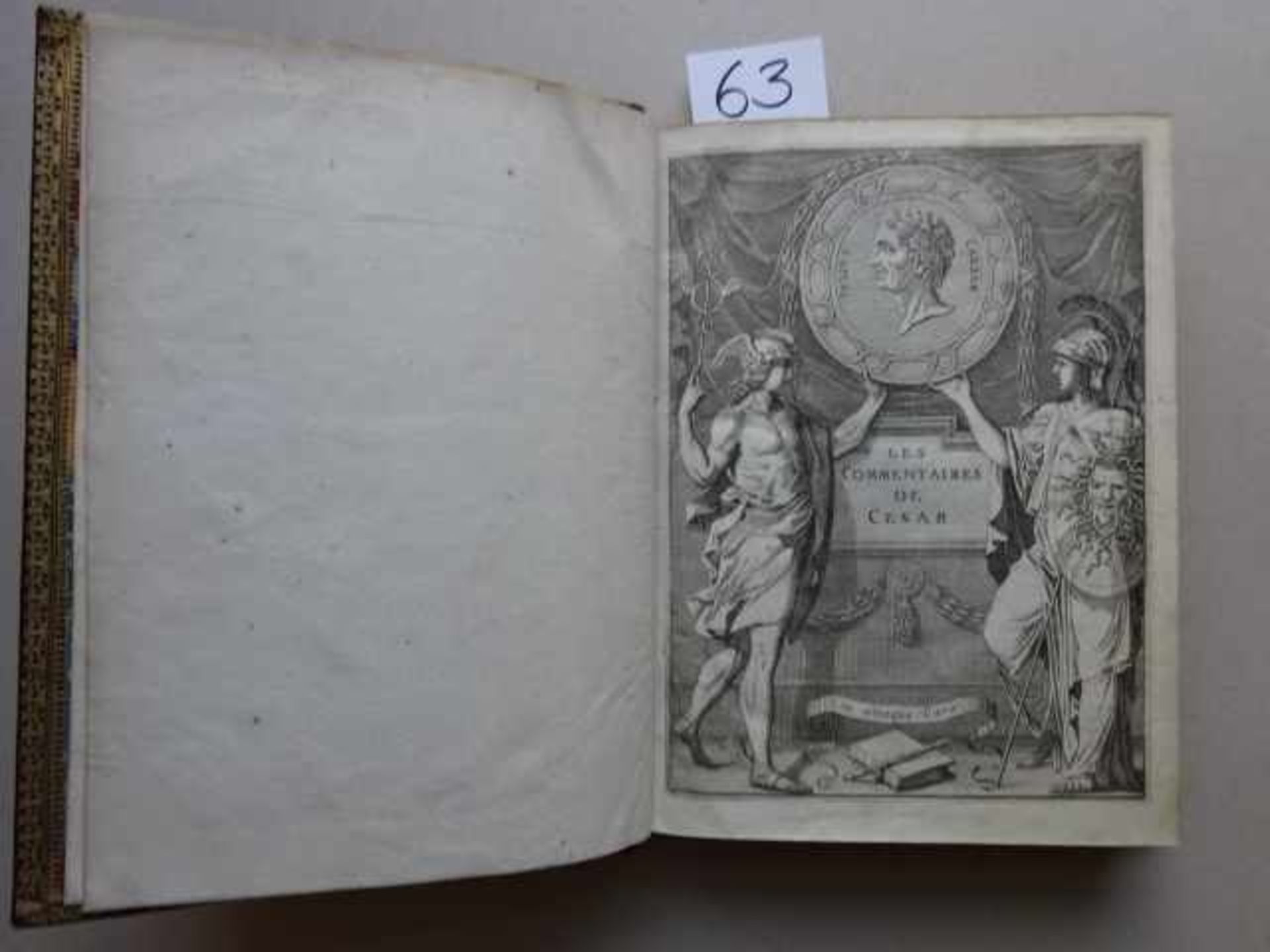 Einbände.- (D'Ablanc). Les commentaires de Cesar. Paris, Camusat u. Le Petit, 1650. 17 Bll., 96, - Bild 3 aus 4