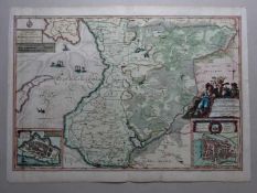 Dithmarschen.- Landtcarte von dem Sudertheill Dithmarschen, Anno 1648. Altkolor. Kupferstichkarte